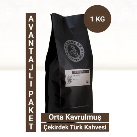 Arabica Orta Kavrulmuş Çekirdek Türk Kahvesi 1 Kg