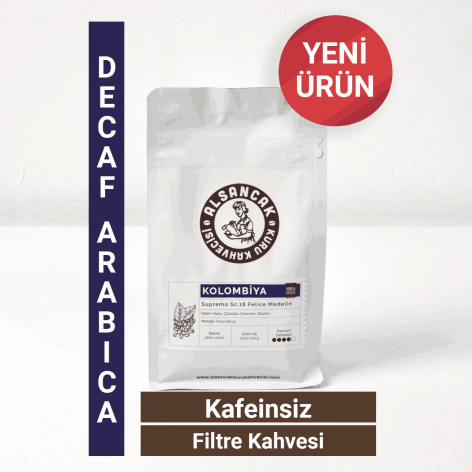 Kolombiya Kafeinsiz Filtre Kahve 250gr